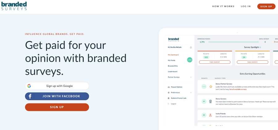 Branded Surveys Homepage